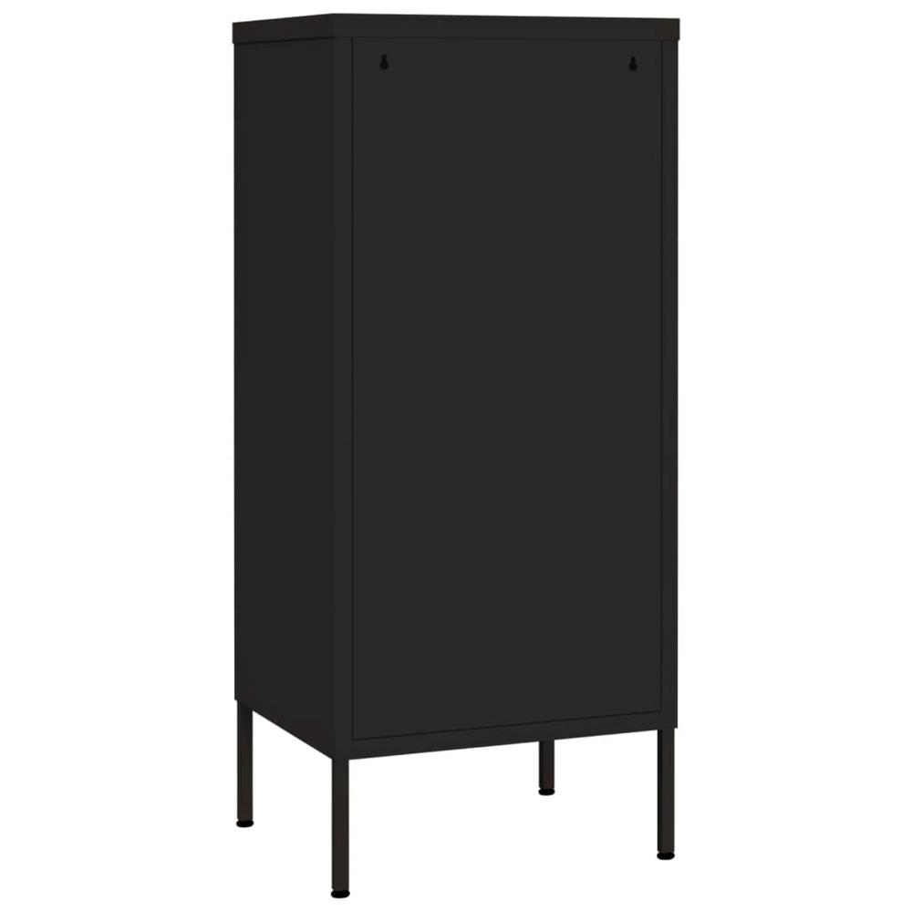 vidaXL Storage Cabinet Black 16.7"x13.8"x40" Steel, 336196. Picture 5
