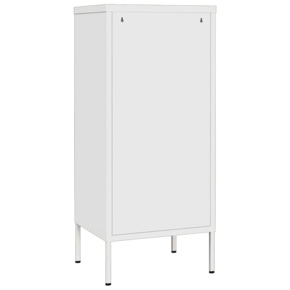 vidaXL Storage Cabinet White 16.7"x13.8"x40" Steel, 336197. Picture 5