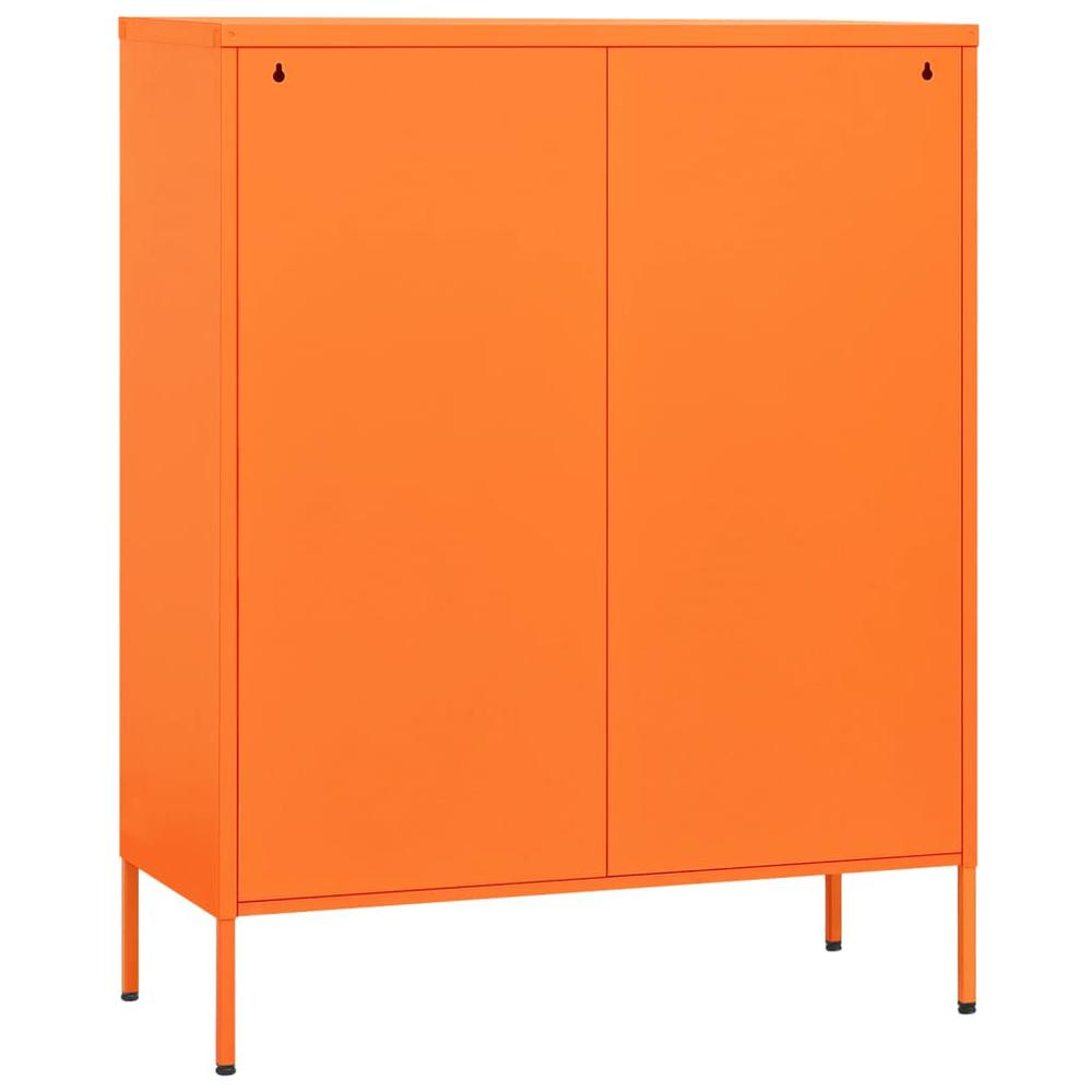 vidaXL Chest of Drawers Orange 31.5"x13.8"x40" Steel. Picture 5