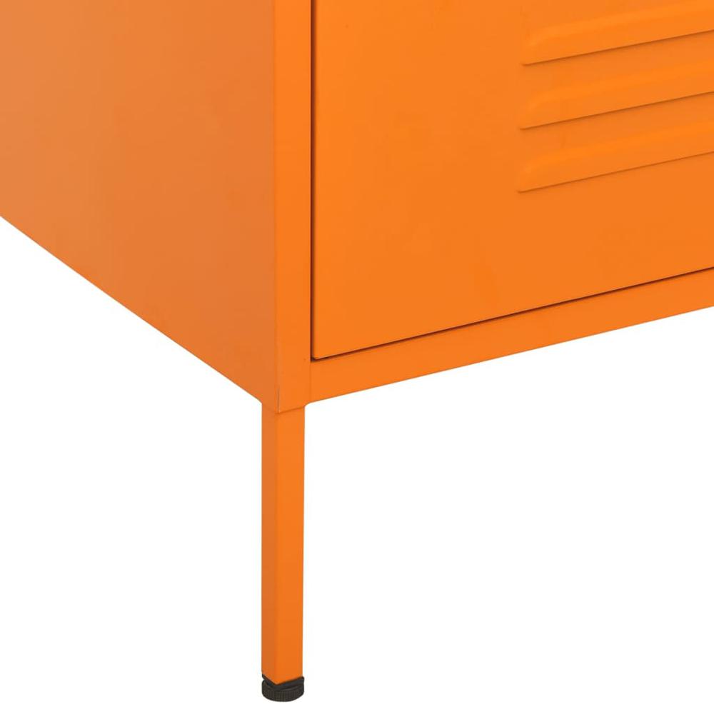 vidaXL Chest of Drawers Orange 31.5"x13.8"x40" Steel. Picture 6