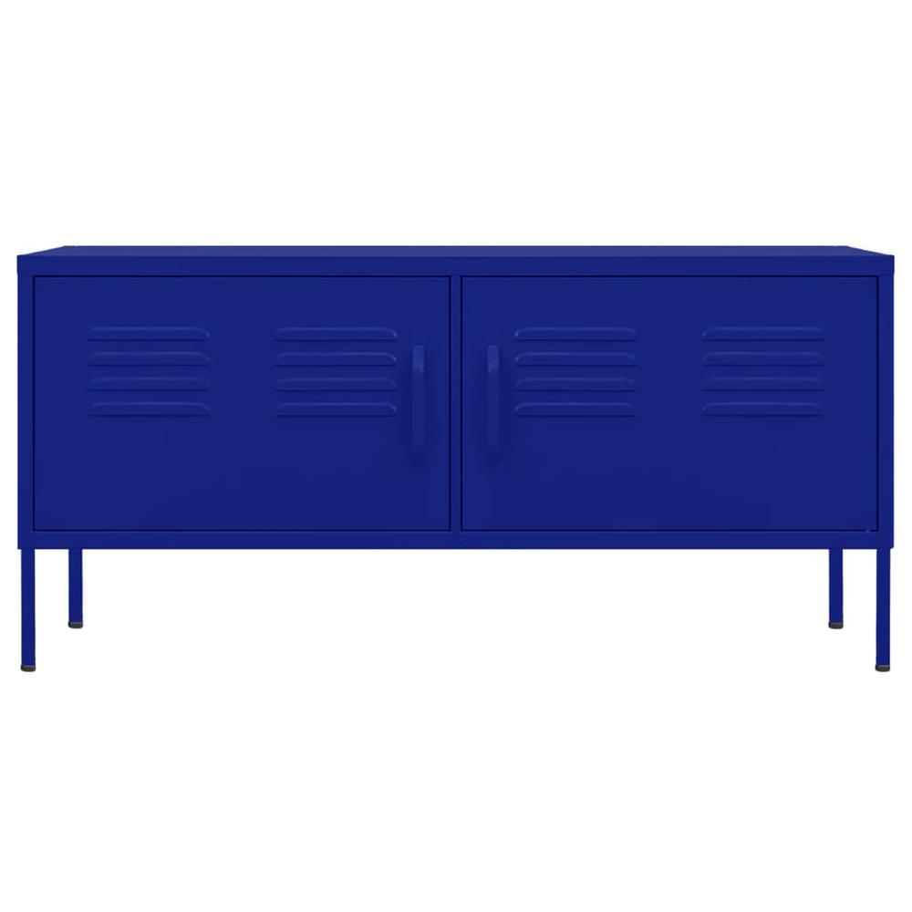 TV Stand Navy Blue 41.3"x13.8"x19.7" Steel. Picture 2