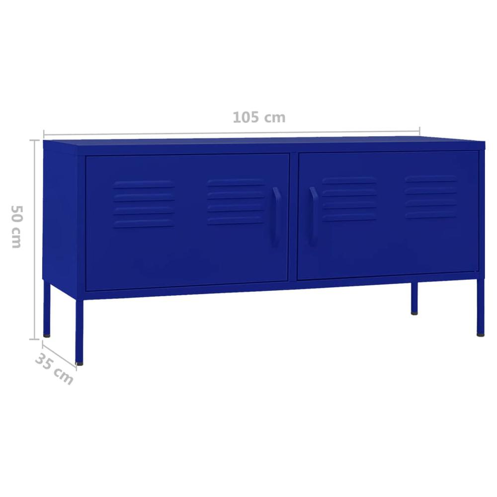 TV Stand Navy Blue 41.3"x13.8"x19.7" Steel. Picture 9