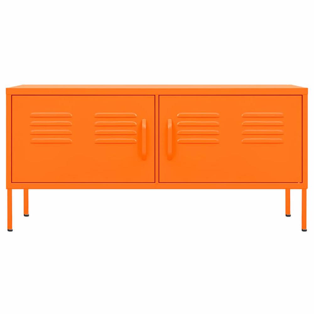 TV Stand Orange 41.3"x13.8"x19.7" Steel. Picture 2