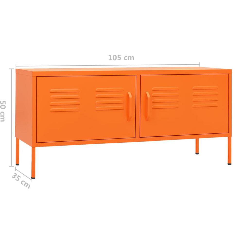 TV Stand Orange 41.3"x13.8"x19.7" Steel. Picture 9