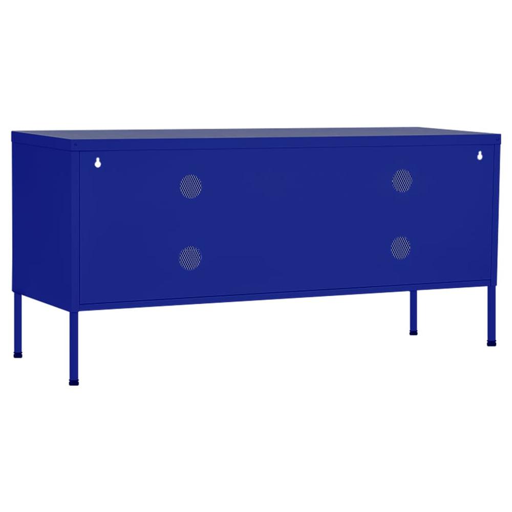 TV Stand Navy Blue 41.3"x13.8"x19.7" Steel. Picture 4