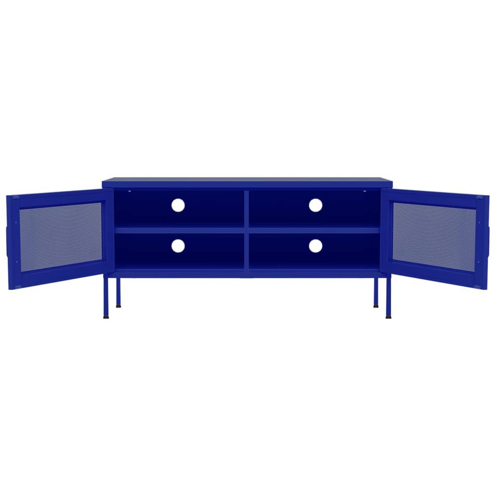 TV Stand Navy Blue 41.3"x13.8"x19.7" Steel. Picture 5