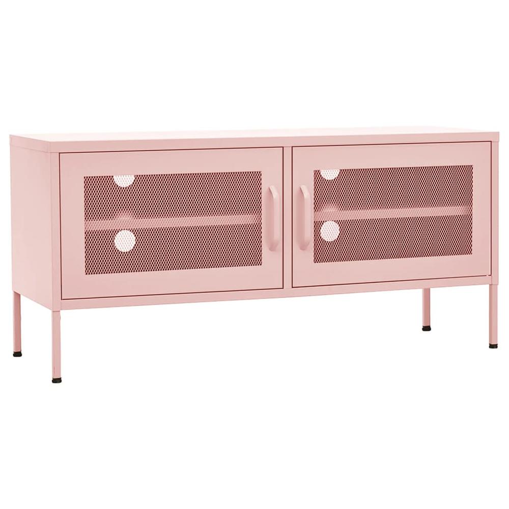 TV Stand Pink 41.3"x13.8"x19.7" Steel. Picture 1