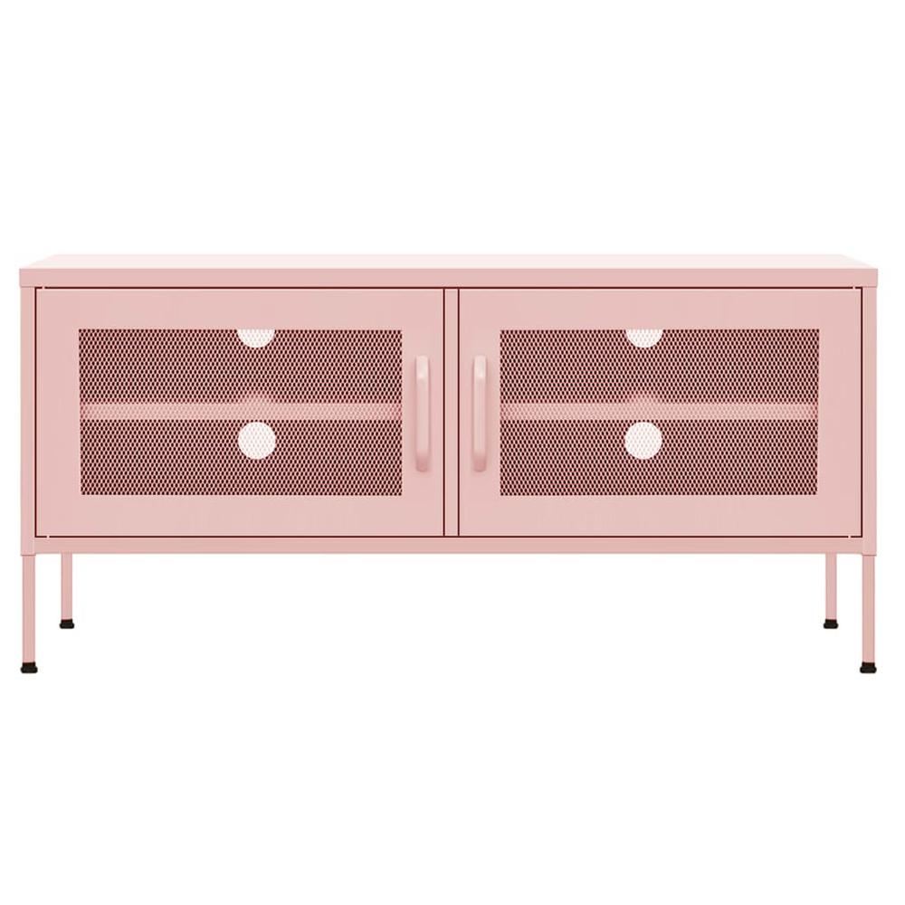TV Stand Pink 41.3"x13.8"x19.7" Steel. Picture 2