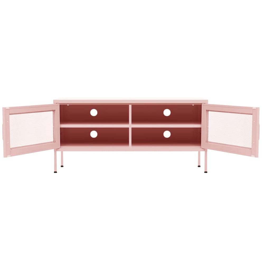 TV Stand Pink 41.3"x13.8"x19.7" Steel. Picture 5