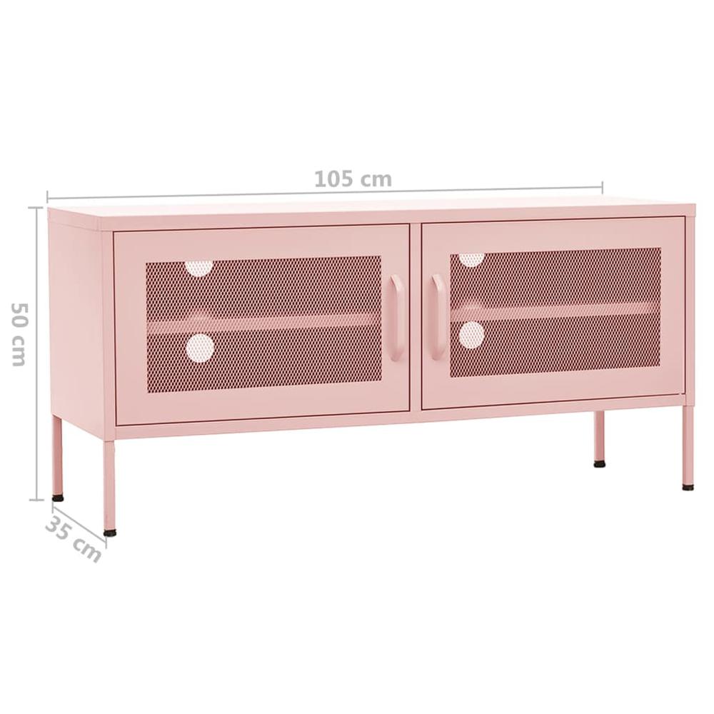 TV Stand Pink 41.3"x13.8"x19.7" Steel. Picture 8