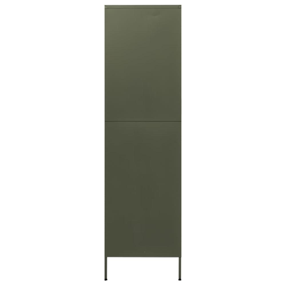 Wardrobe Olive Green 35.4"x19.7"x70.9" Steel. Picture 3
