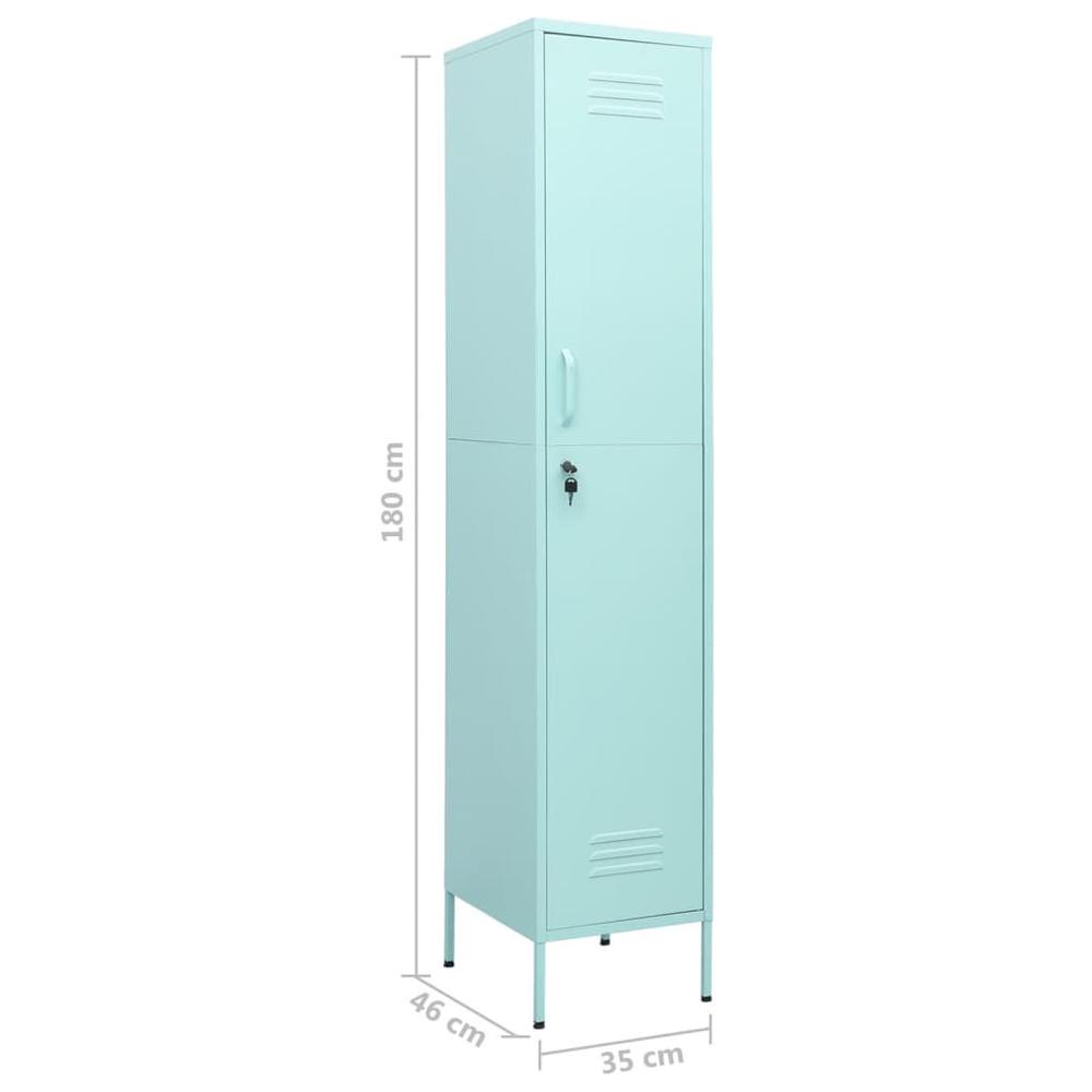 vidaXL Locker Cabinet Mint 13.8"x18.1"x70.9" Steel. Picture 9
