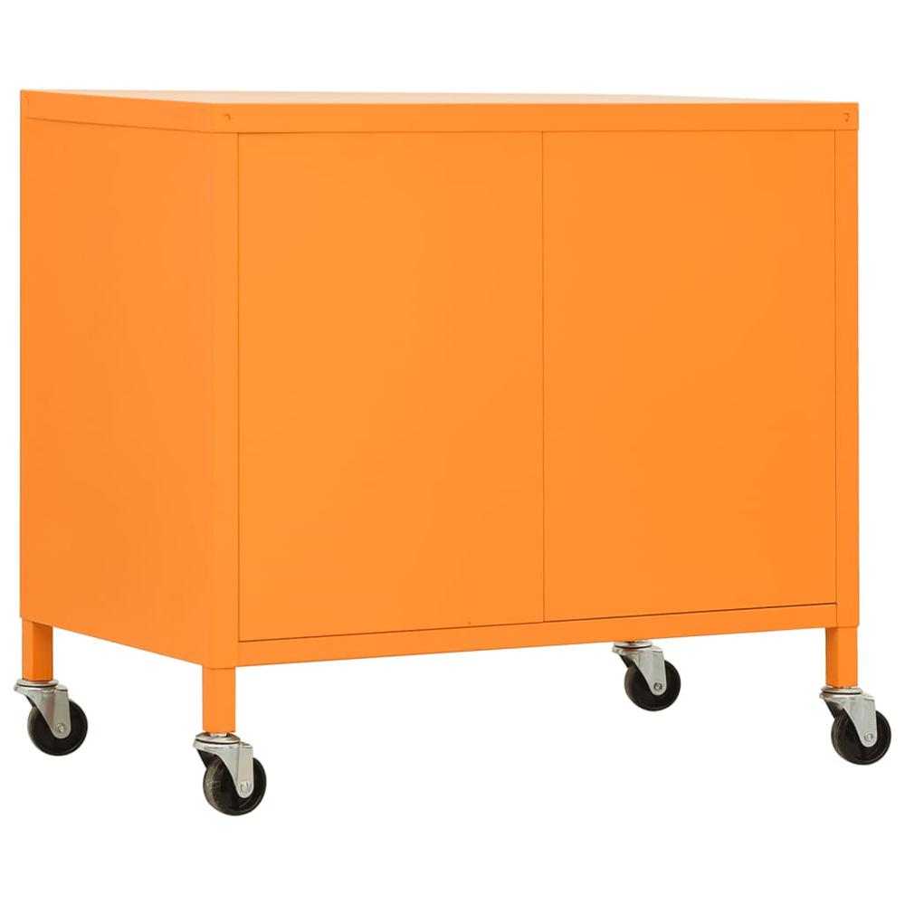vidaXL Storage Cabinet Orange 23.6"x13.8"x22" Steel. Picture 5
