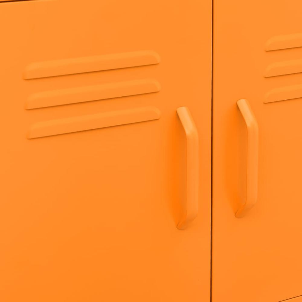 vidaXL Storage Cabinet Orange 23.6"x13.8"x22" Steel. Picture 7