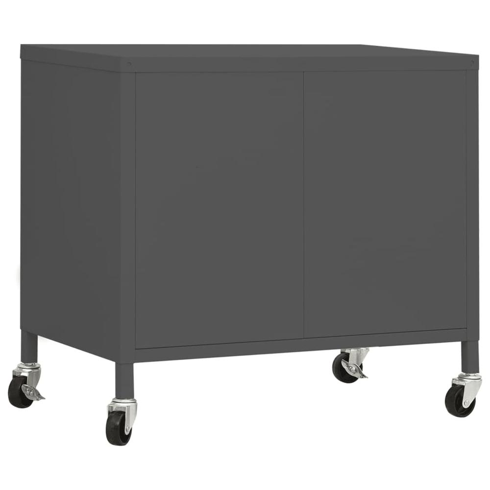 vidaXL Storage Cabinet Anthracite 23.6"x13.8"x22" Steel. Picture 5