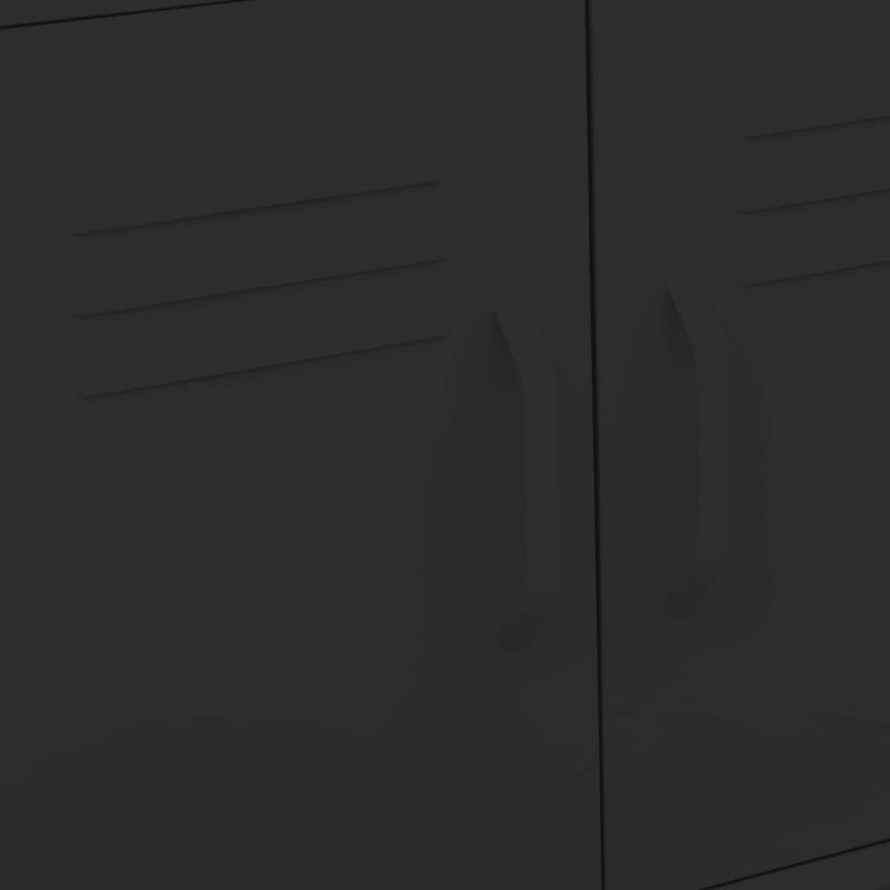 vidaXL Storage Cabinet Black 23.6"x13.8"x22" Steel. Picture 7
