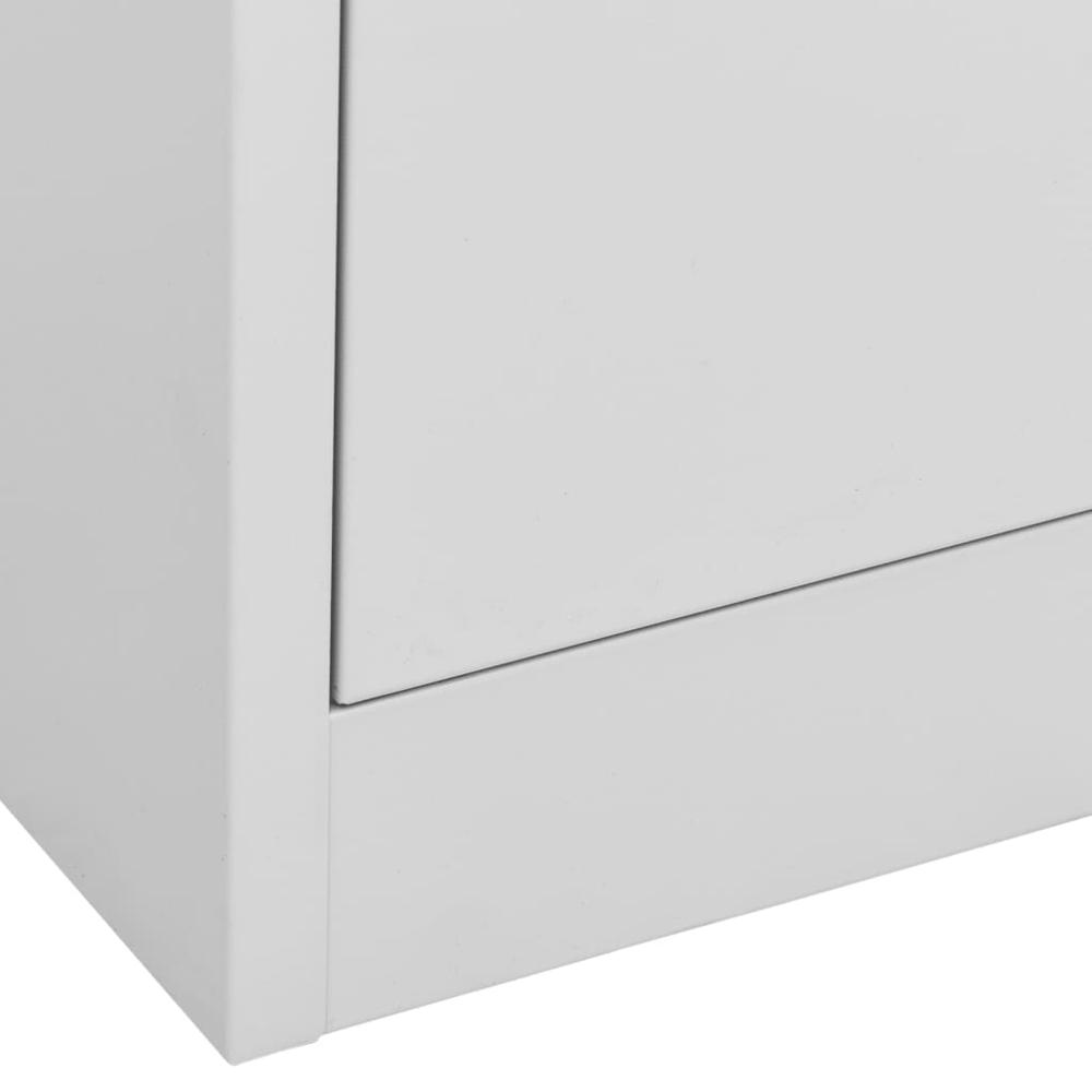 vidaXL Filing Cabinet Light Gray 35.4"x18.1"x40.6" Steel. Picture 8