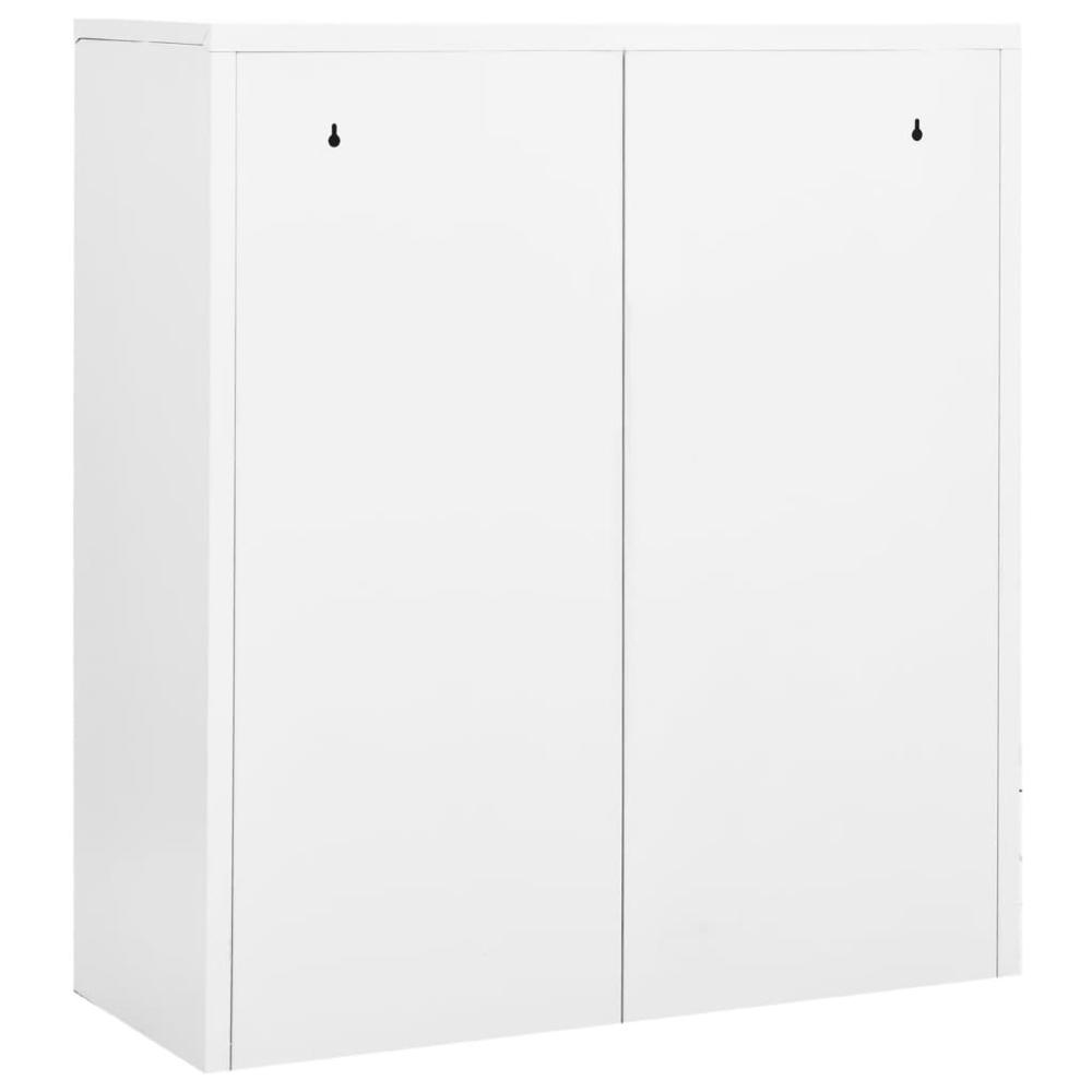 vidaXL Office Cabinet White 35.4"x15.7"x40.2" Steel, 336405. Picture 5