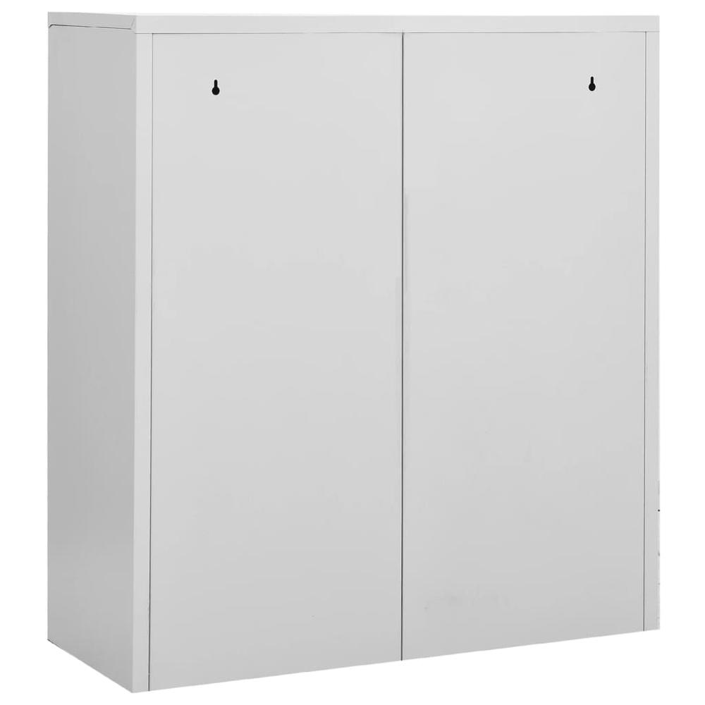 vidaXL Office Cabinet Light Gray 35.4"x15.7"x40.2" Steel, 336406. Picture 5
