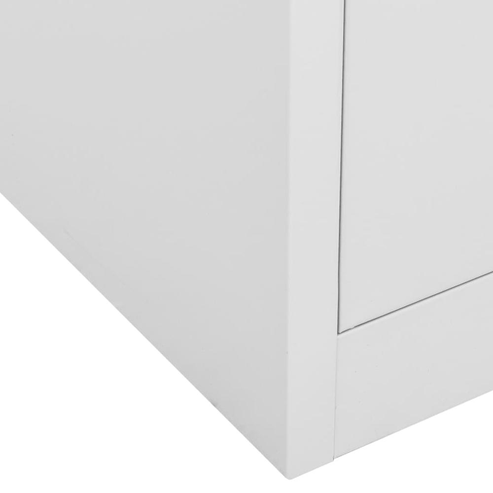 vidaXL Office Cabinet Light Gray 35.4"x15.7"x40.2" Steel, 336406. Picture 9