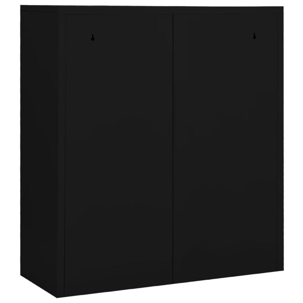 vidaXL Office Cabinet Black 35.4"x15.7"x40.2" Steel, 336407. Picture 5