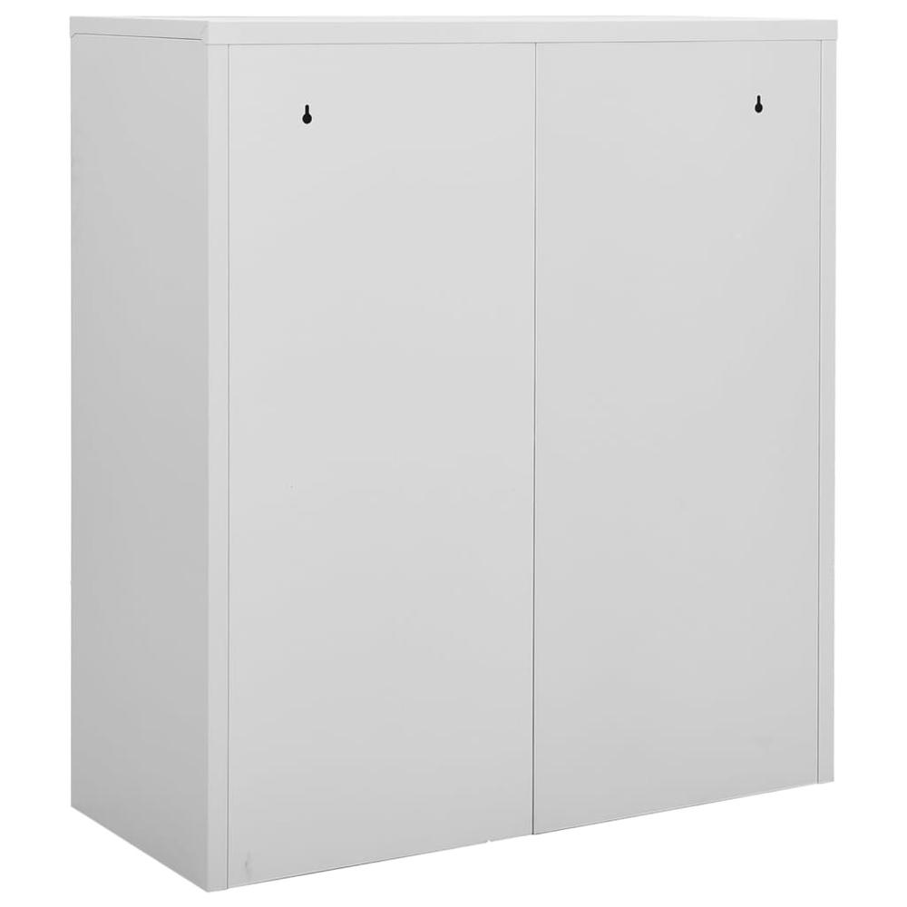 vidaXL Office Cabinet Light Gray 35.4"x15.7"x40.2" Steel, 336410. Picture 5