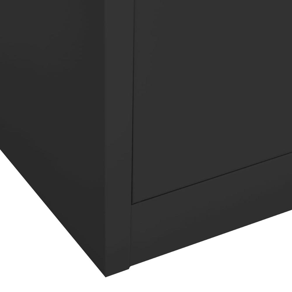 vidaXL Office Cabinet Anthracite 35.4"x15.7"x70.9" Steel, 336420. Picture 10