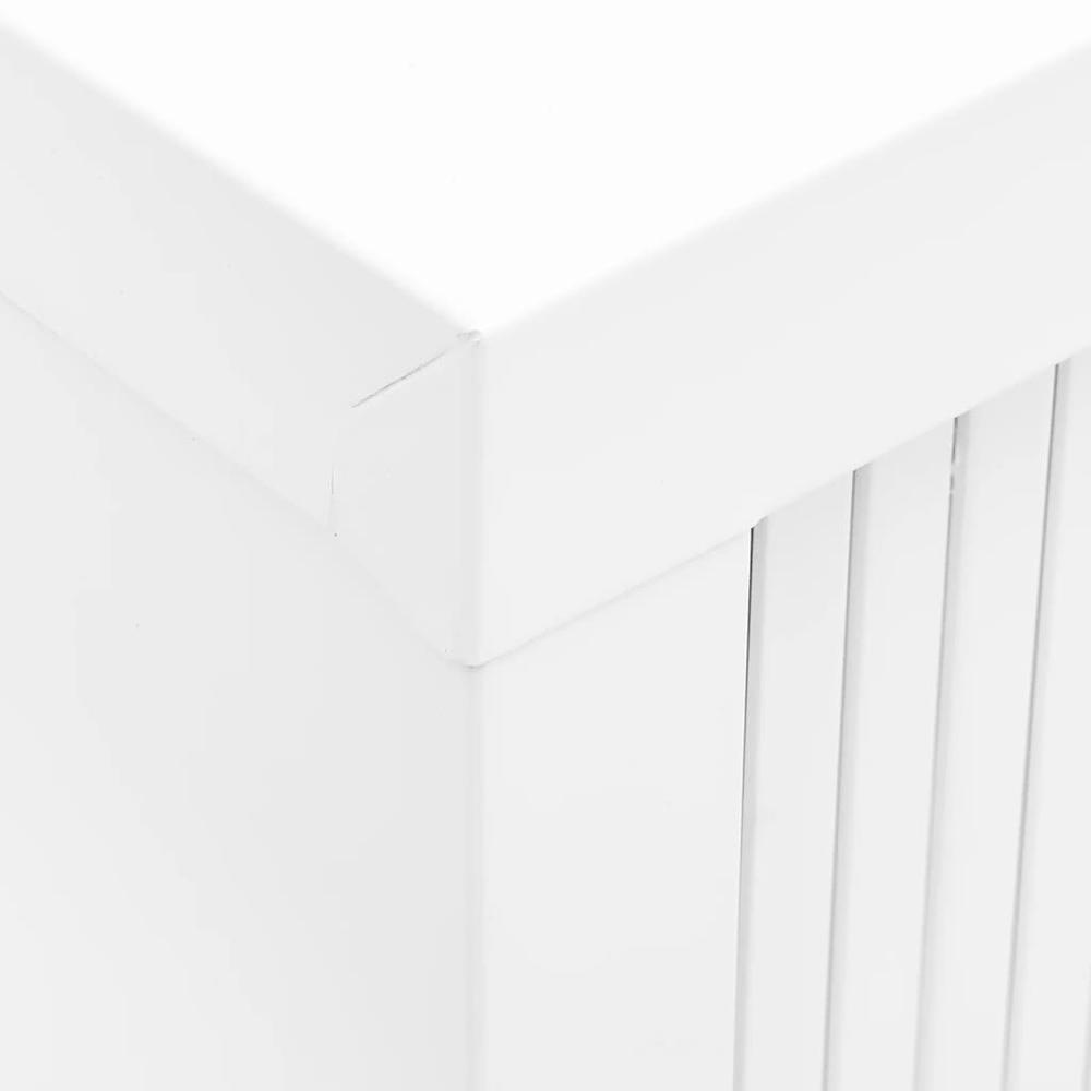 vidaXL Sliding Door Cabinet White 35.4"x15.7"x35.4" Steel, 336429. Picture 8