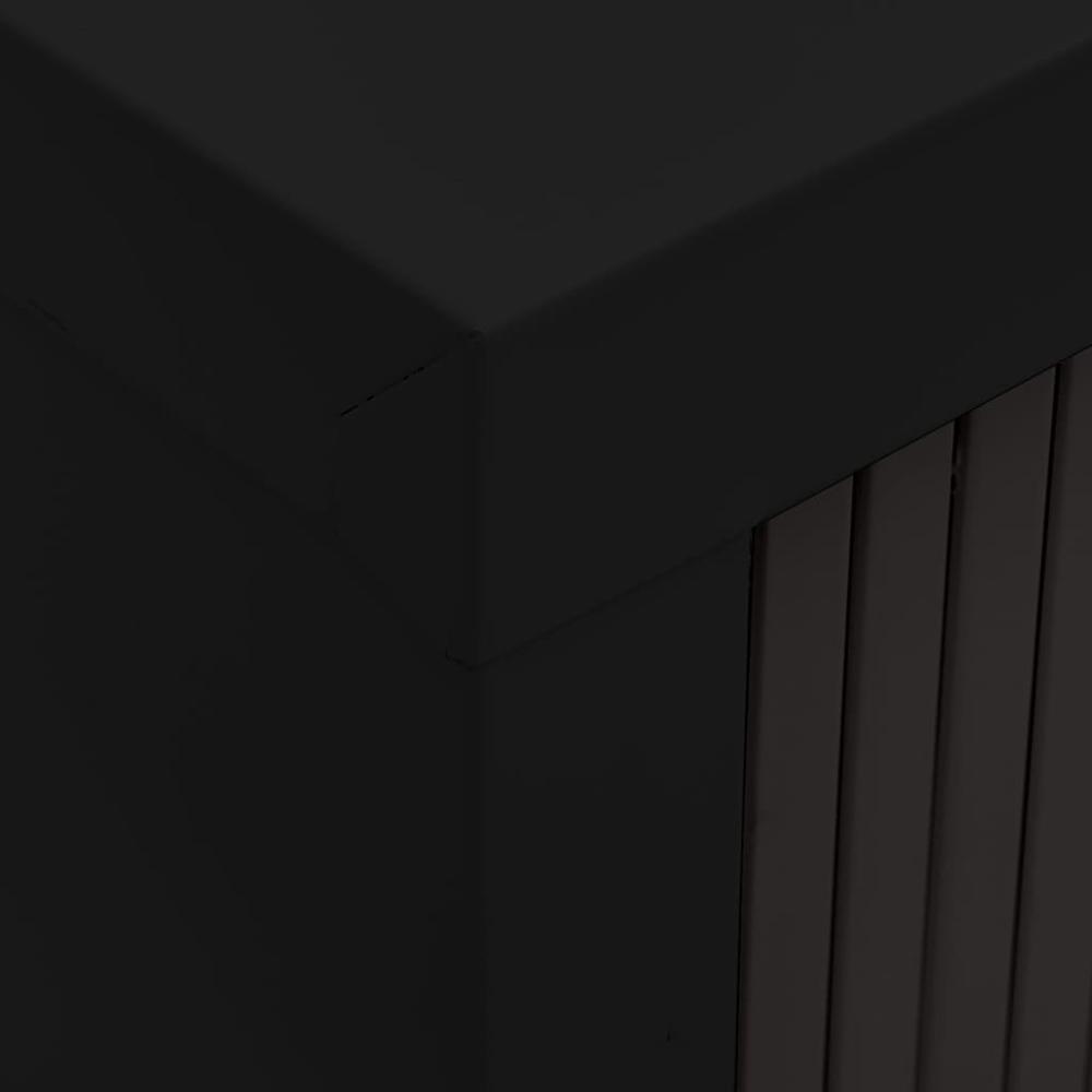 vidaXL Sliding Door Cabinet Black 35.4"x15.7"x35.4" Steel, 336431. Picture 8