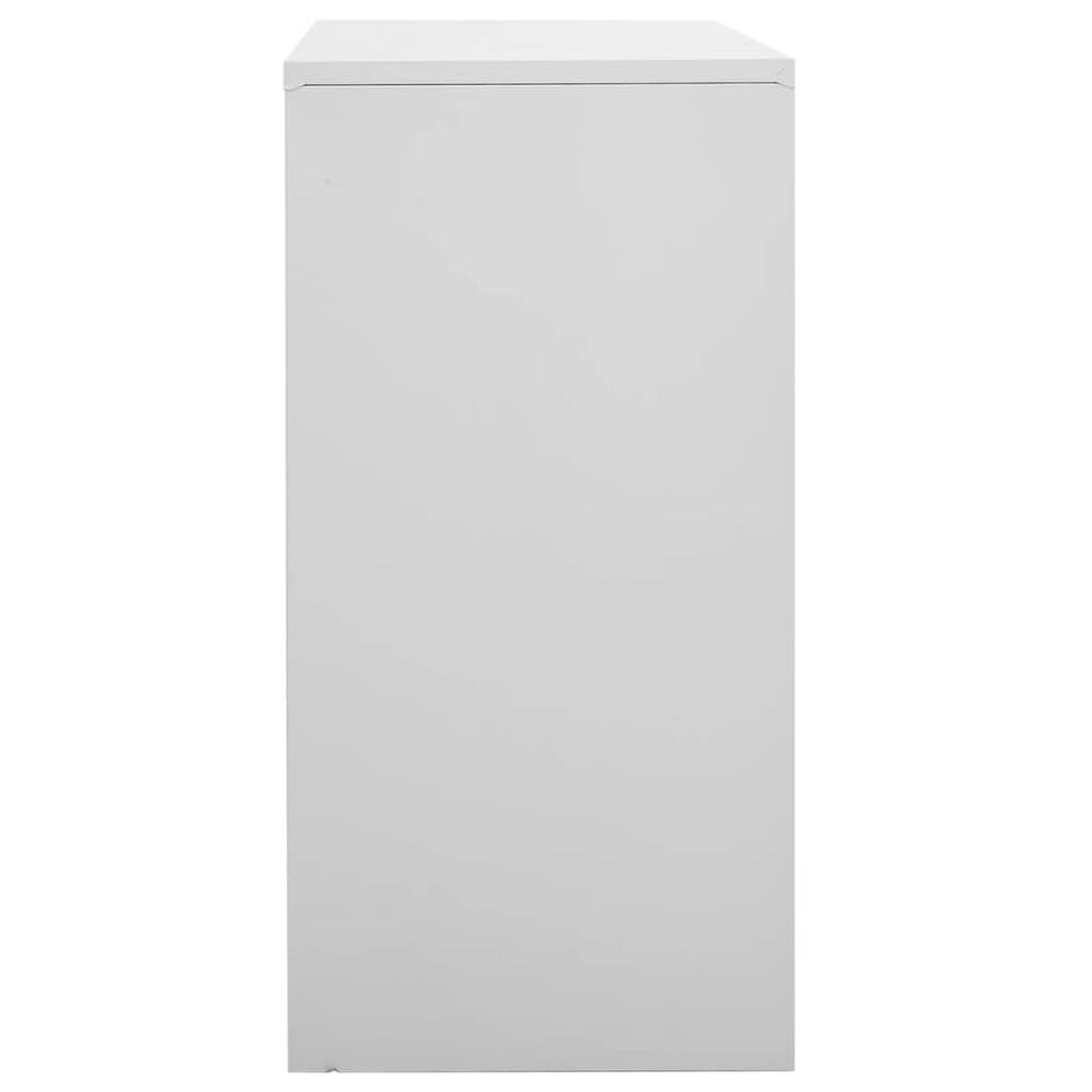 Locker Cabinet Light Gray 35.4"x17.7"x36.4" Steel. Picture 2
