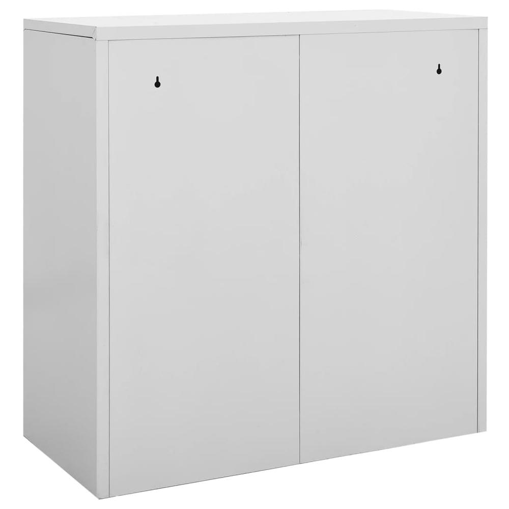Locker Cabinet Light Gray 35.4"x17.7"x36.4" Steel. Picture 3