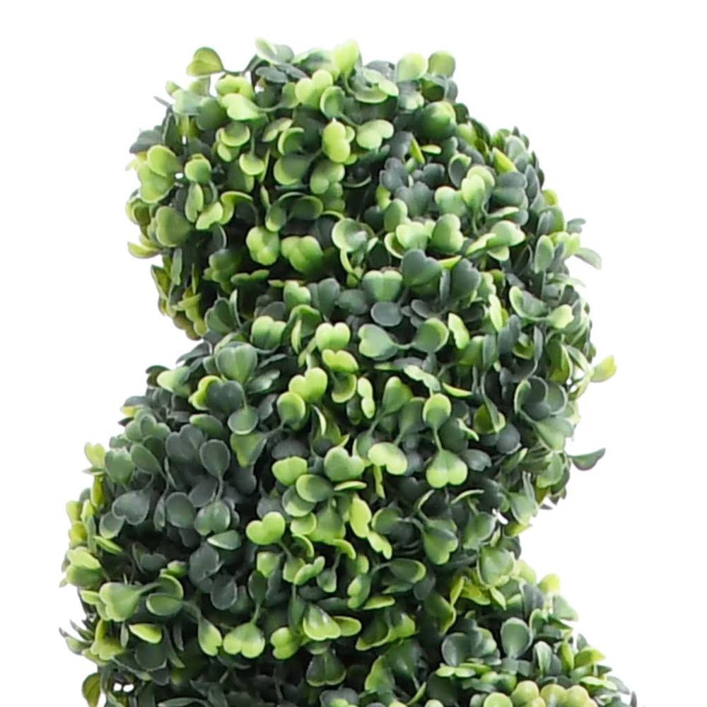 Artificial Boxwood Spiral Plant with Pot Green 46.1". Picture 1