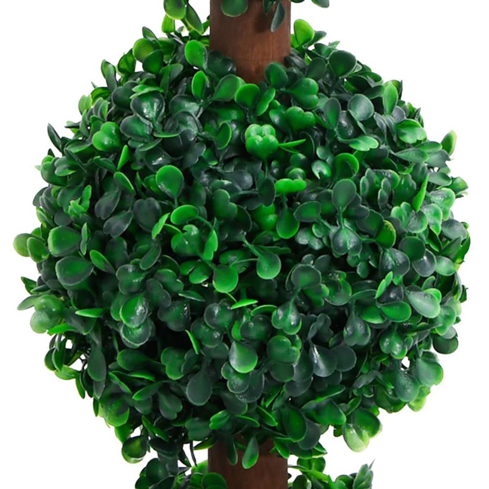 Artificial Boxwood Plant with Pot Ball Shaped Green 35.4". Picture 1