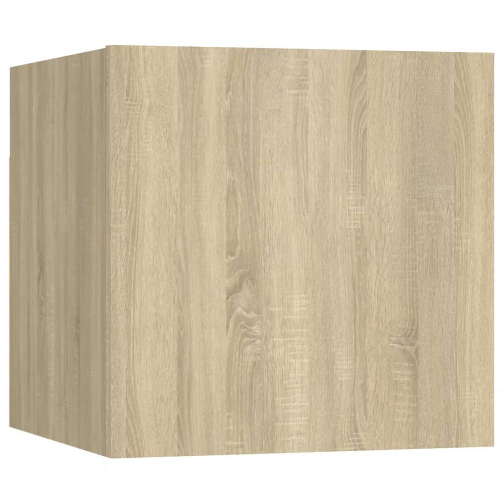 vidaXL Bedside Cabinets 2 pcs Sonoma Oak 12"x11.8"x11.8" Engineered Wood. Picture 5