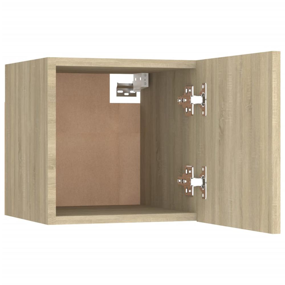 vidaXL Bedside Cabinets 2 pcs Sonoma Oak 12"x11.8"x11.8" Engineered Wood. Picture 8