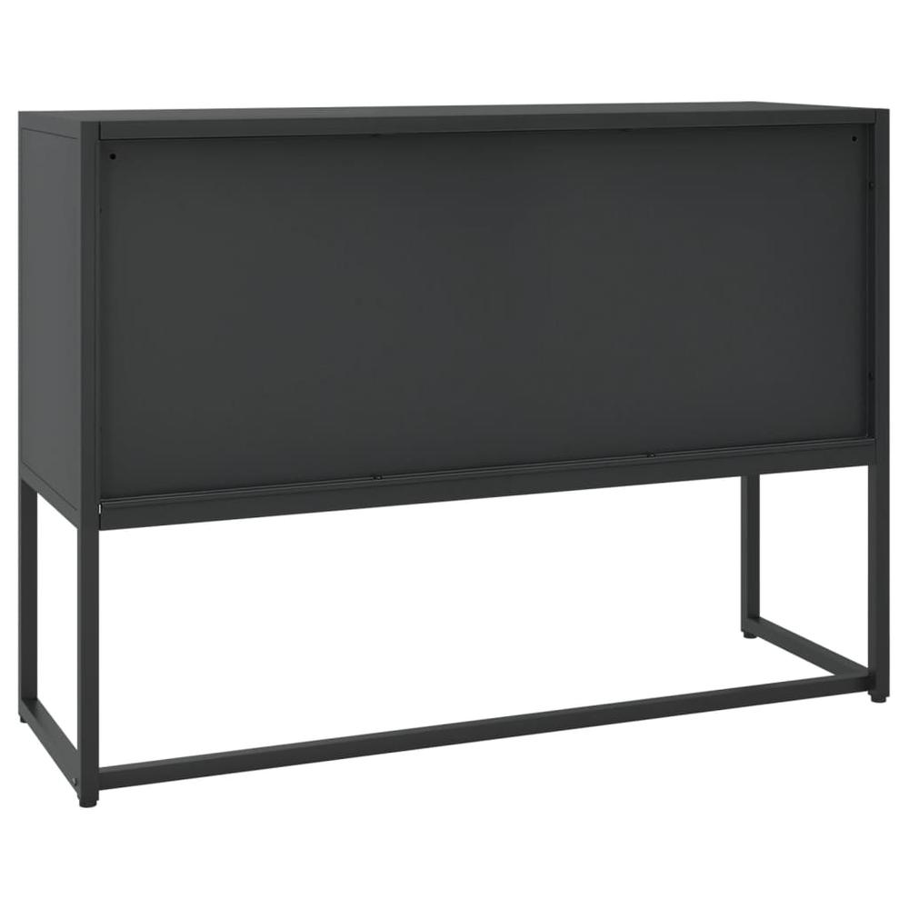 Sideboard Black 41.3"x13.8"x29.5" Steel. Picture 6