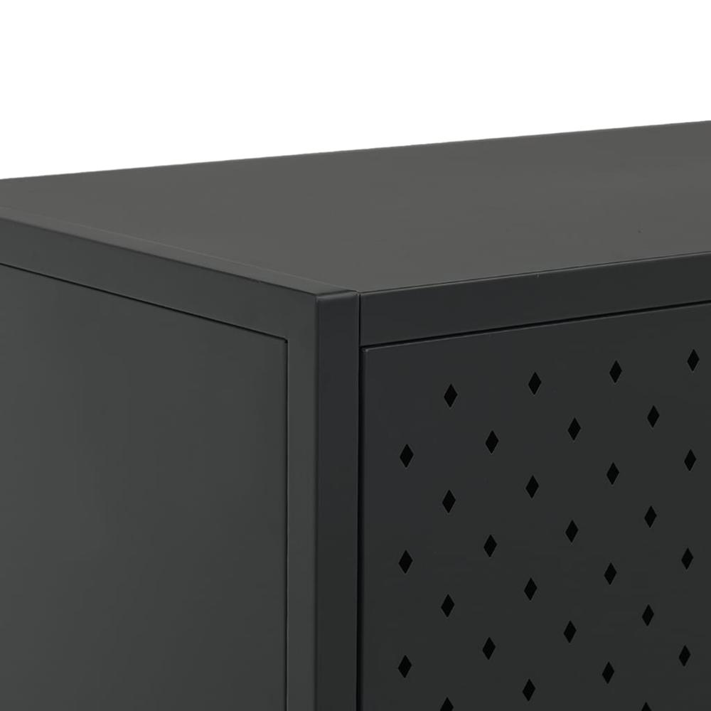 Sideboard Black 41.3"x13.8"x29.5" Steel. Picture 7