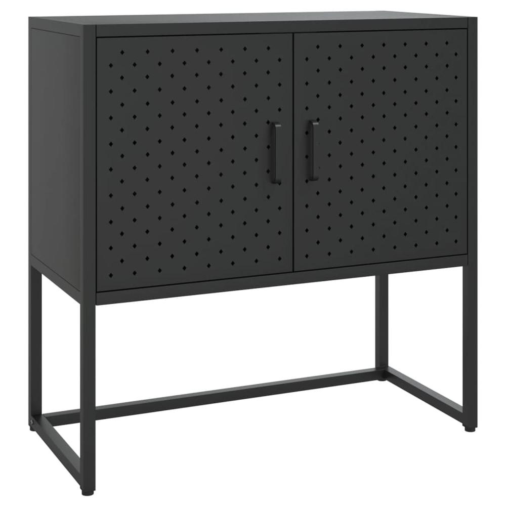 Sideboard Black 29.5"x13.8"x29.5" Steel. Picture 1