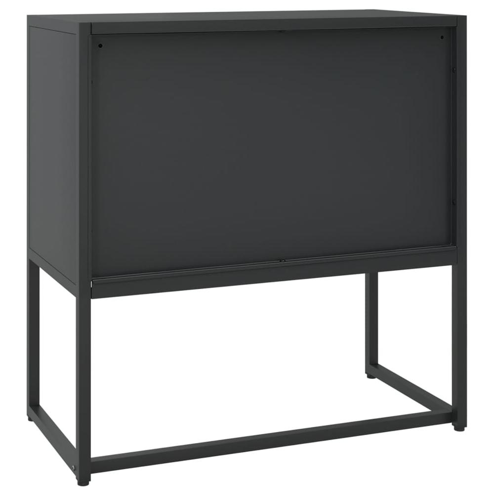 Sideboard Black 29.5"x13.8"x29.5" Steel. Picture 6