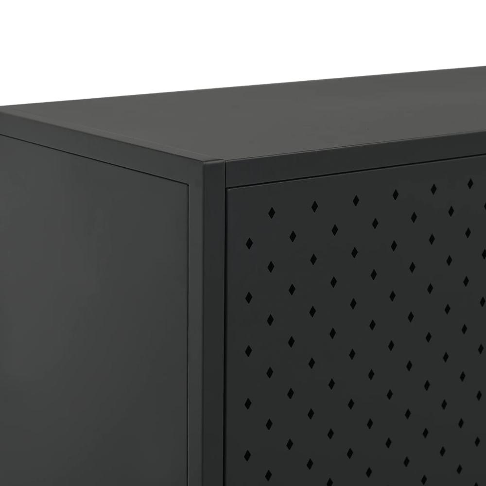 Sideboard Black 29.5"x13.8"x29.5" Steel. Picture 7