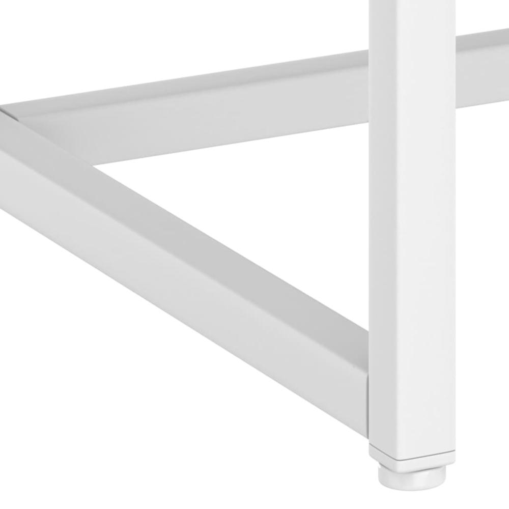 vidaXL Console Table White 28.3"x13.8"x29.5" Steel. Picture 8