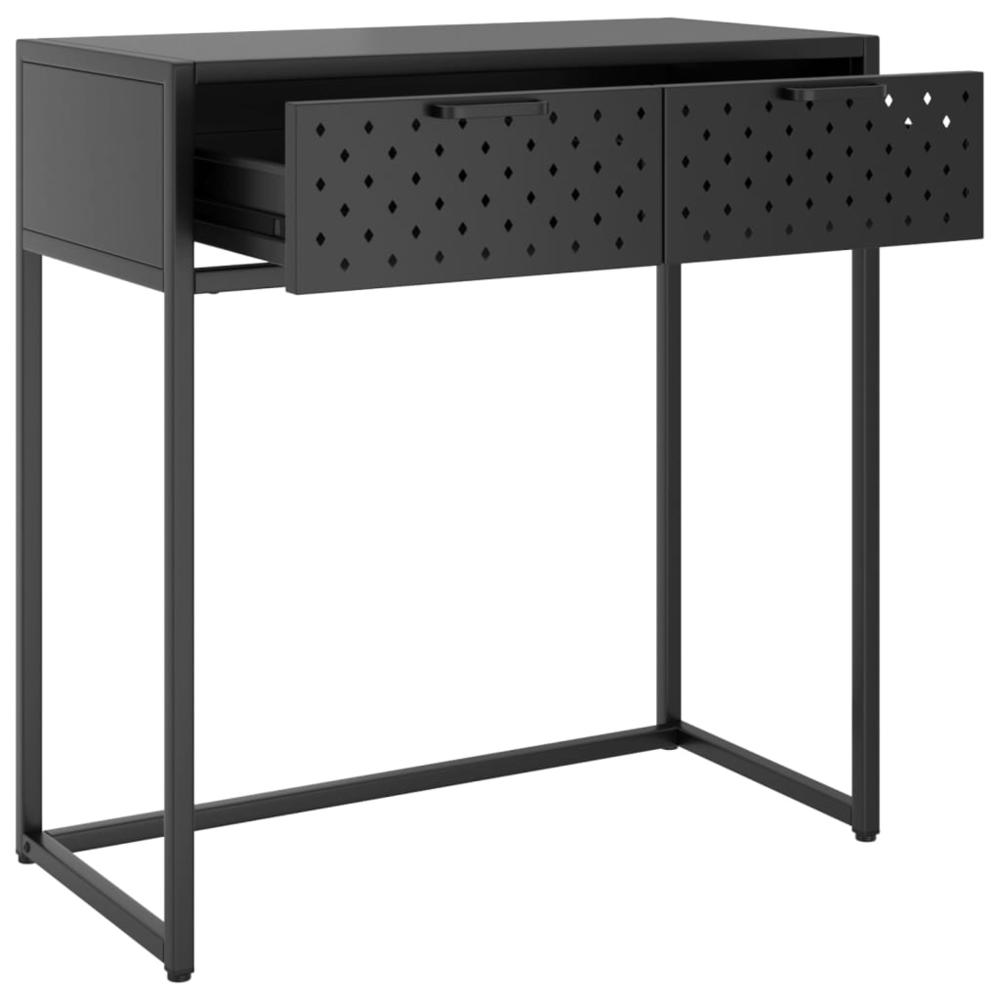 vidaXL Console Table Anthracite 28.3"x13.8"x29.5" Steel. Picture 6