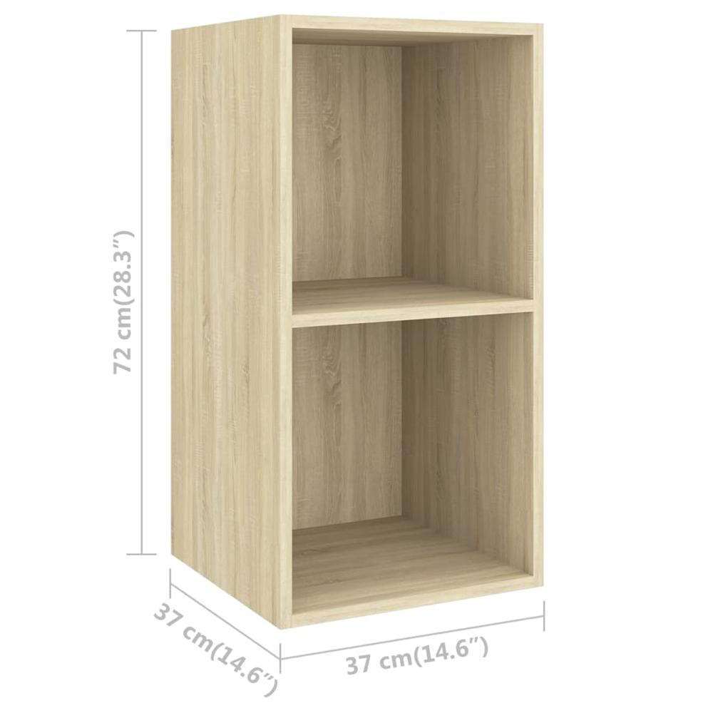 vidaXL Wall-mounted TV Cabinets 2 pcs Sonoma Oak Engineered Wood, 3079847. Picture 5