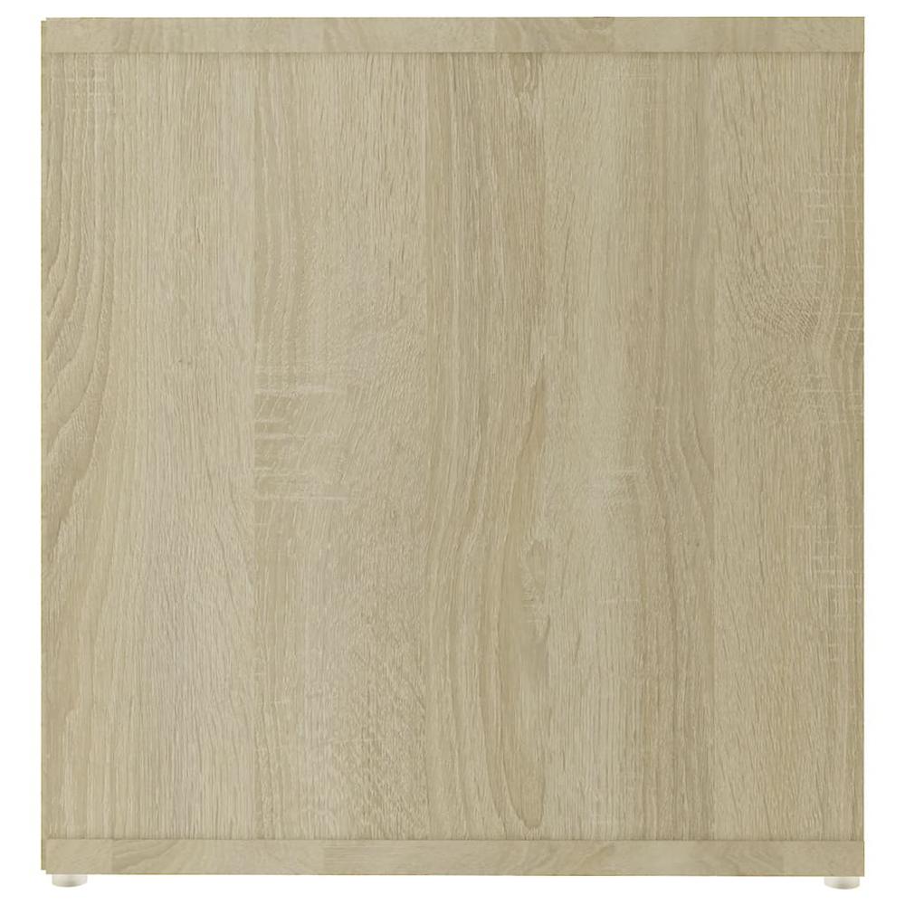 vidaXL TV Cabinets 2pcs White & Sonoma Oak 56.1"x13.8"x14.4" Engineered Wood. Picture 6