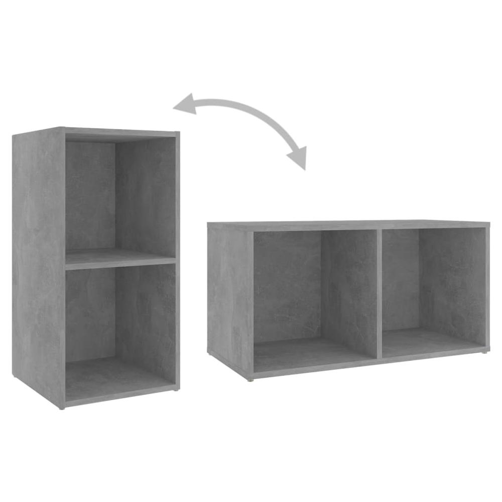 vidaXL TV Cabinets 2 pcs Concrete Gray 28.3"x13.8"x14.4" Engineered Wood, 3079947. Picture 7