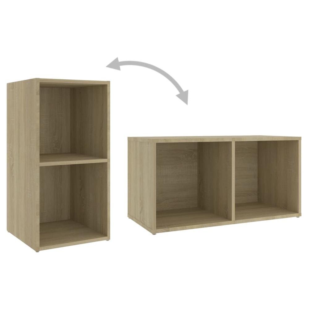 vidaXL 3 Piece TV Cabinet Set Sonoma Oak Engineered Wood, 3080018. Picture 5