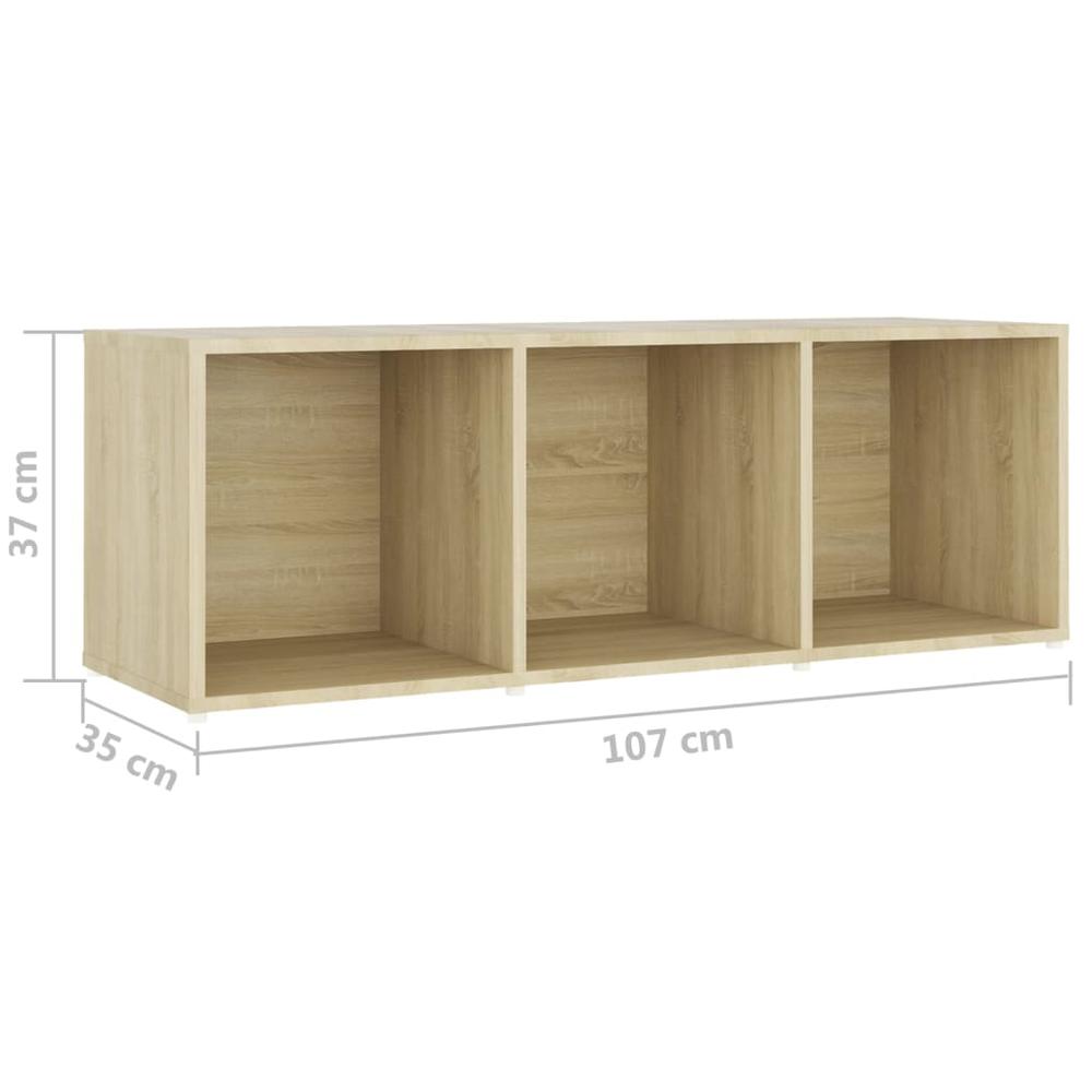 vidaXL 3 Piece TV Cabinet Set Sonoma Oak Engineered Wood, 3080018. Picture 9
