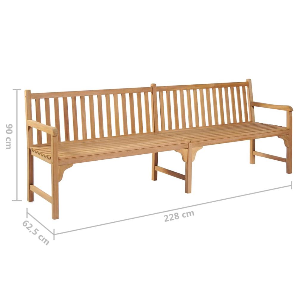 vidaXL Patio Bench 89.8" Solid Teak Wood, 316624. Picture 8
