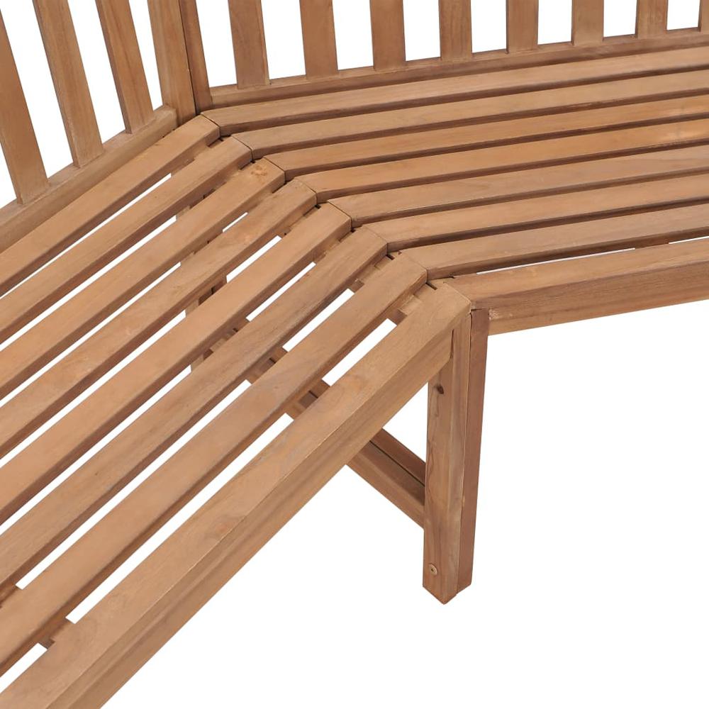 vidaXL Patio Corner Bench 72.8"x72.8"x35.4" Solid Teak Wood. Picture 5