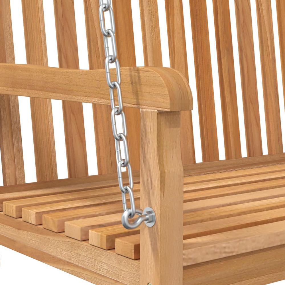 vidaXL Swing Bench Solid Teak Wood 44.9"x23.6"x25.2". Picture 6